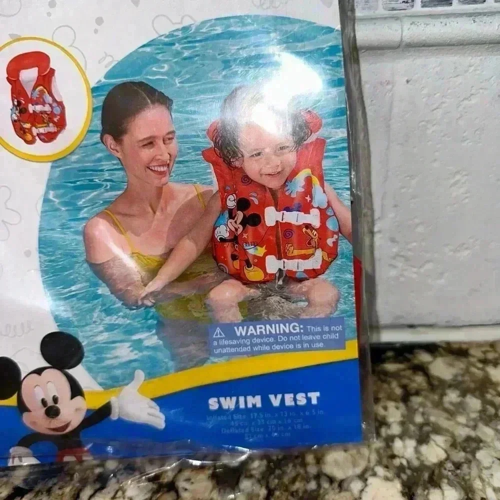 Bestway Mickey Mouse Swim Vest, Red, Ages 3-6